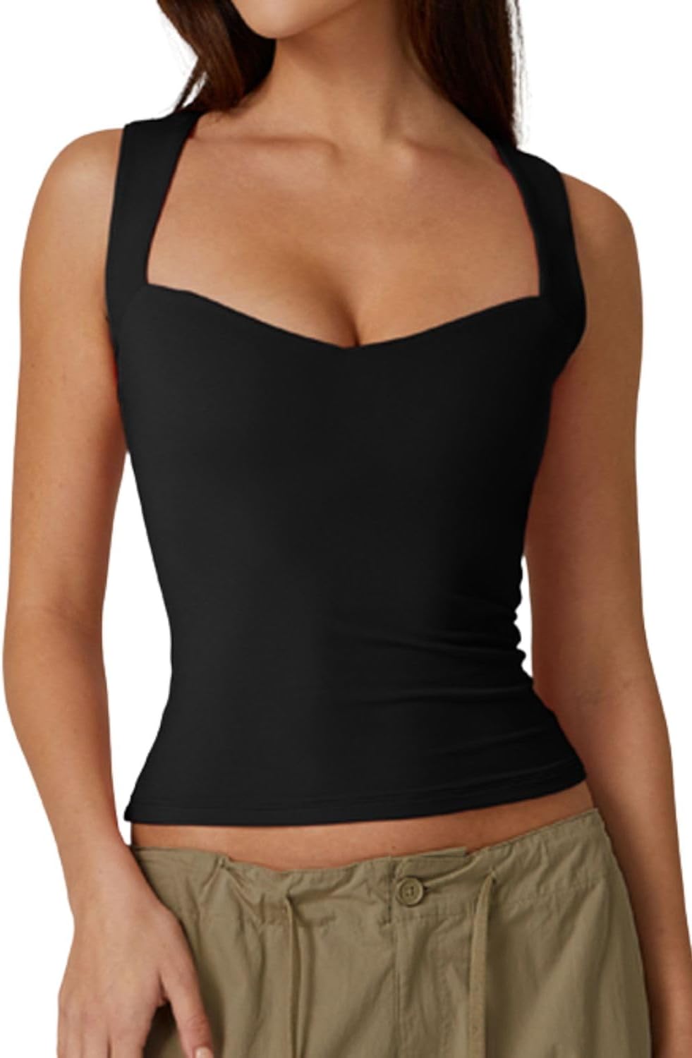 Sweetheart neckline tank top