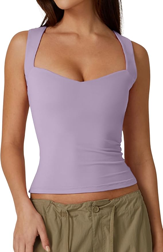 Sweetheart neckline tank top