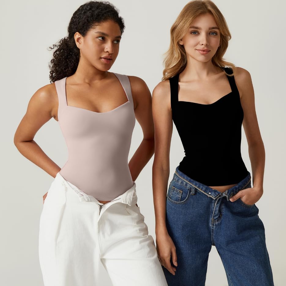 Sweetheart neckline tank top