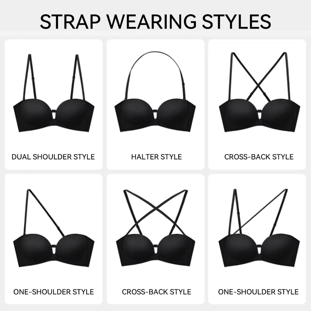Soutien-gorge bandeau à clip avant