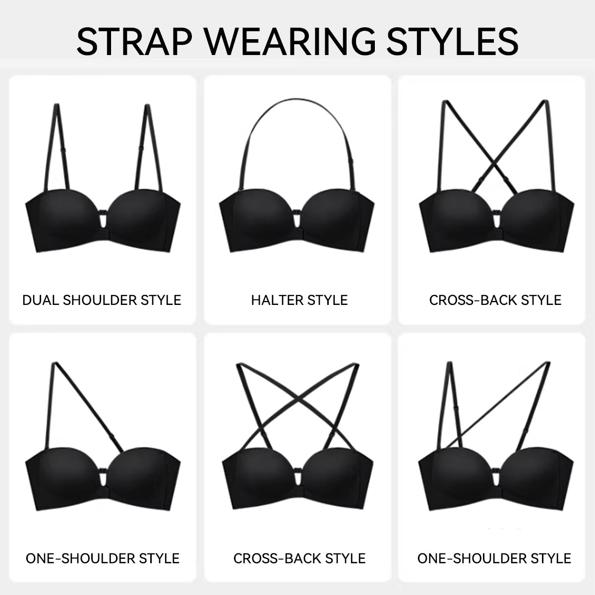 Soutien-gorge bandeau à clip avant