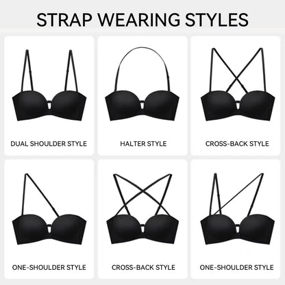 Strapless Front Closure Bra - Anti-Slip Grip Wireless