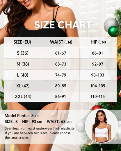 Seamless Full Coverage Brief No Show Underwear High Waist Panties