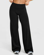 High Waist Stretch Casual Soft Straight Leg Bottoms