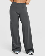 High Waist Stretch Casual Soft Straight Leg Bottoms