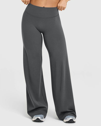 High Waist Stretch Casual Soft Straight Leg Bottoms