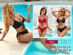 Blooming Jelly Curvy Cutout String Bathing Suit Womens Two Piece Bikini Set