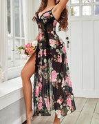 Nuisette longue fendue — Voile & Dentelle