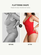 Feelingirl Deep V Metal Ring Ruched Sculpting Swimsuit
