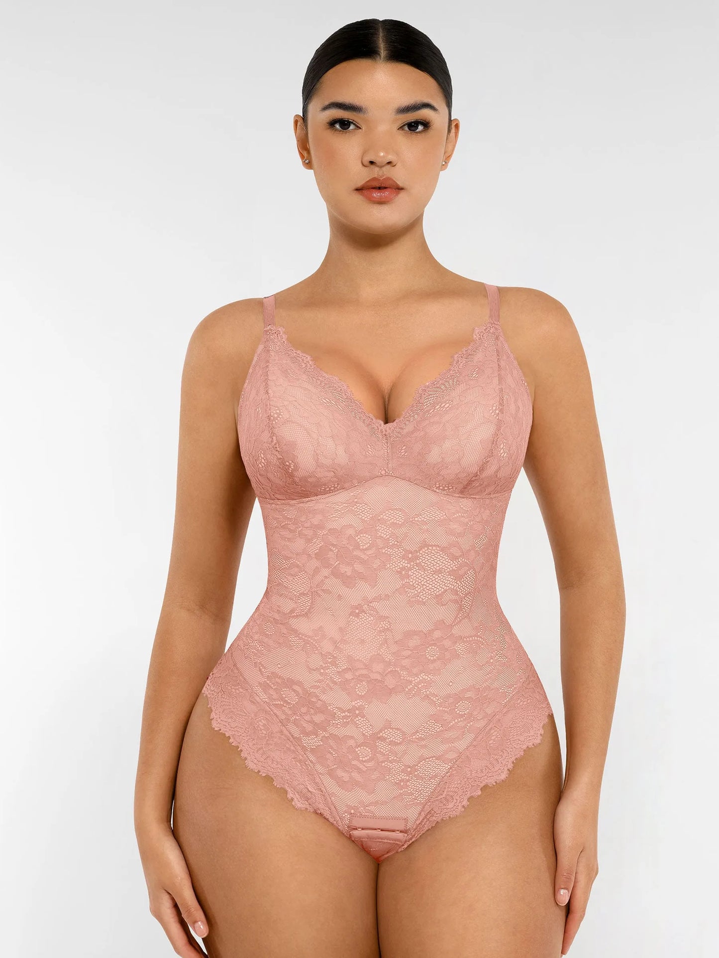 Lace V-Neck Breathable Bodysuit