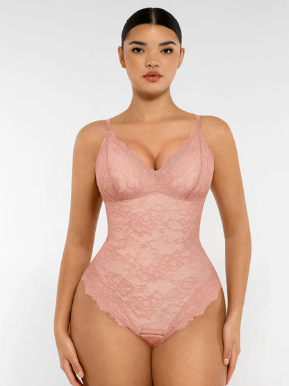 Lace V-Neck Breathable Bodysuit