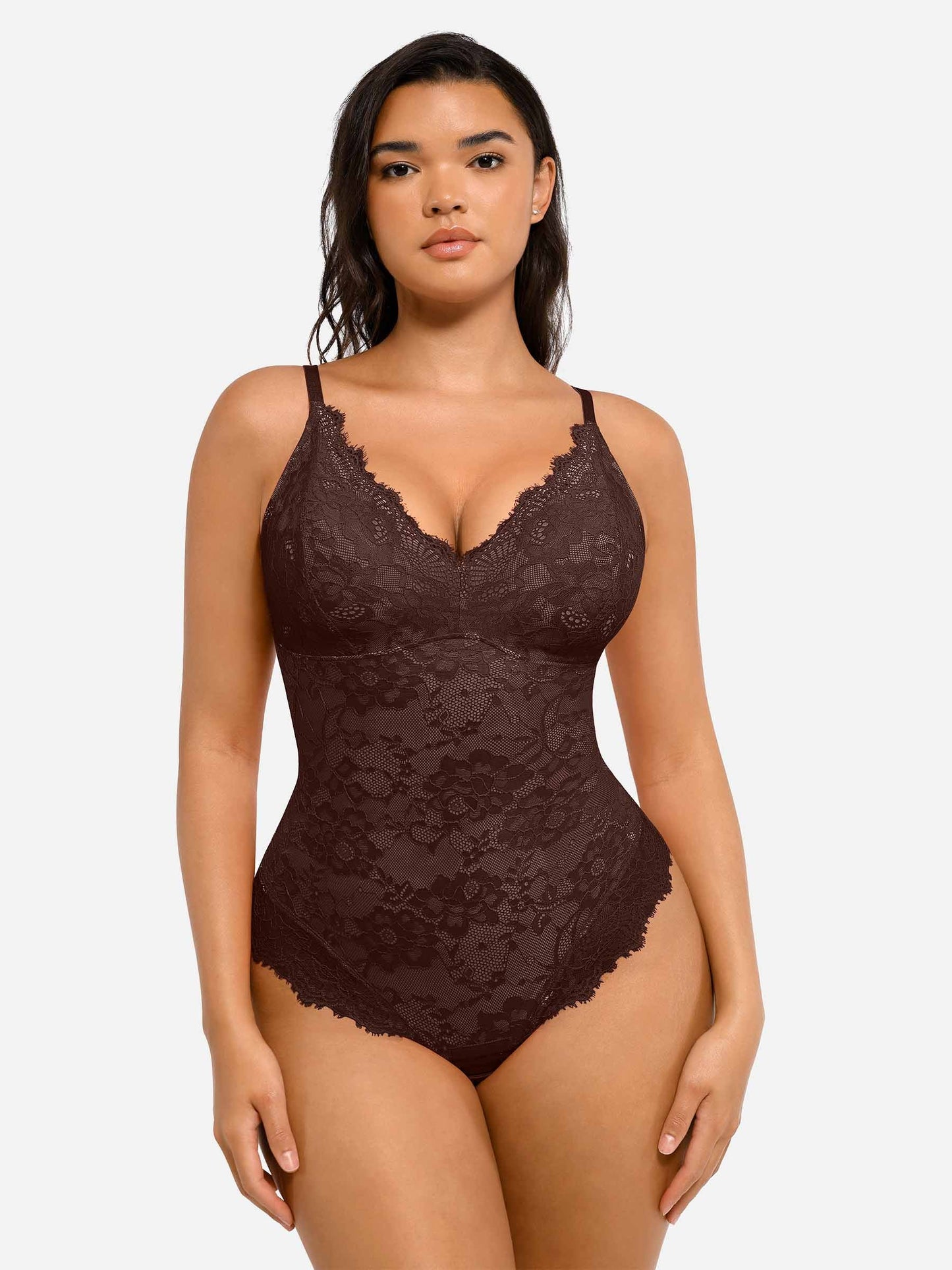 Lace V-Neck Breathable Bodysuit