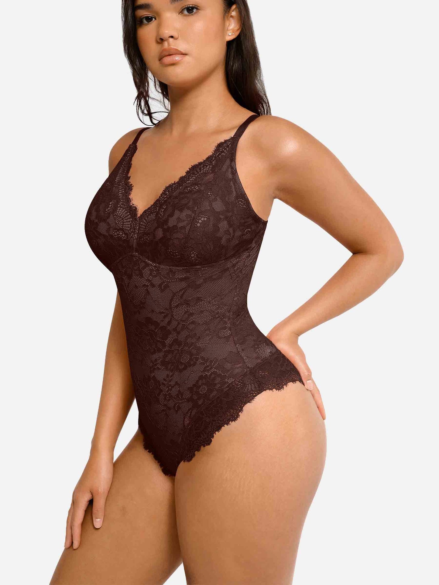 Lace V-Neck Breathable Bodysuit