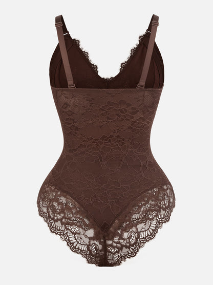 Lace V-Neck Breathable Bodysuit