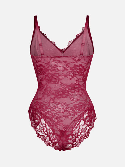 Lace V-Neck Breathable Bodysuit