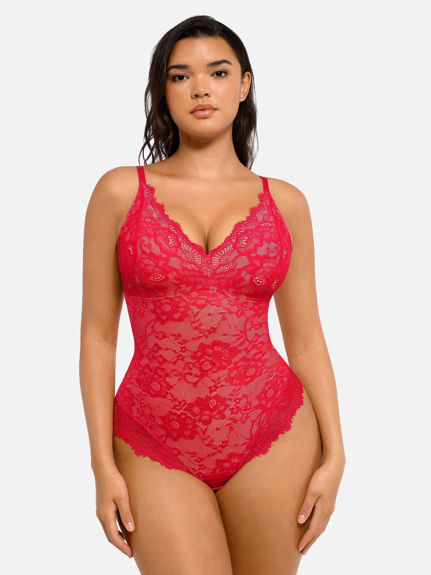 Lace V-Neck Breathable Bodysuit