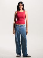 Ribbed Dainty Boat Neck Brami