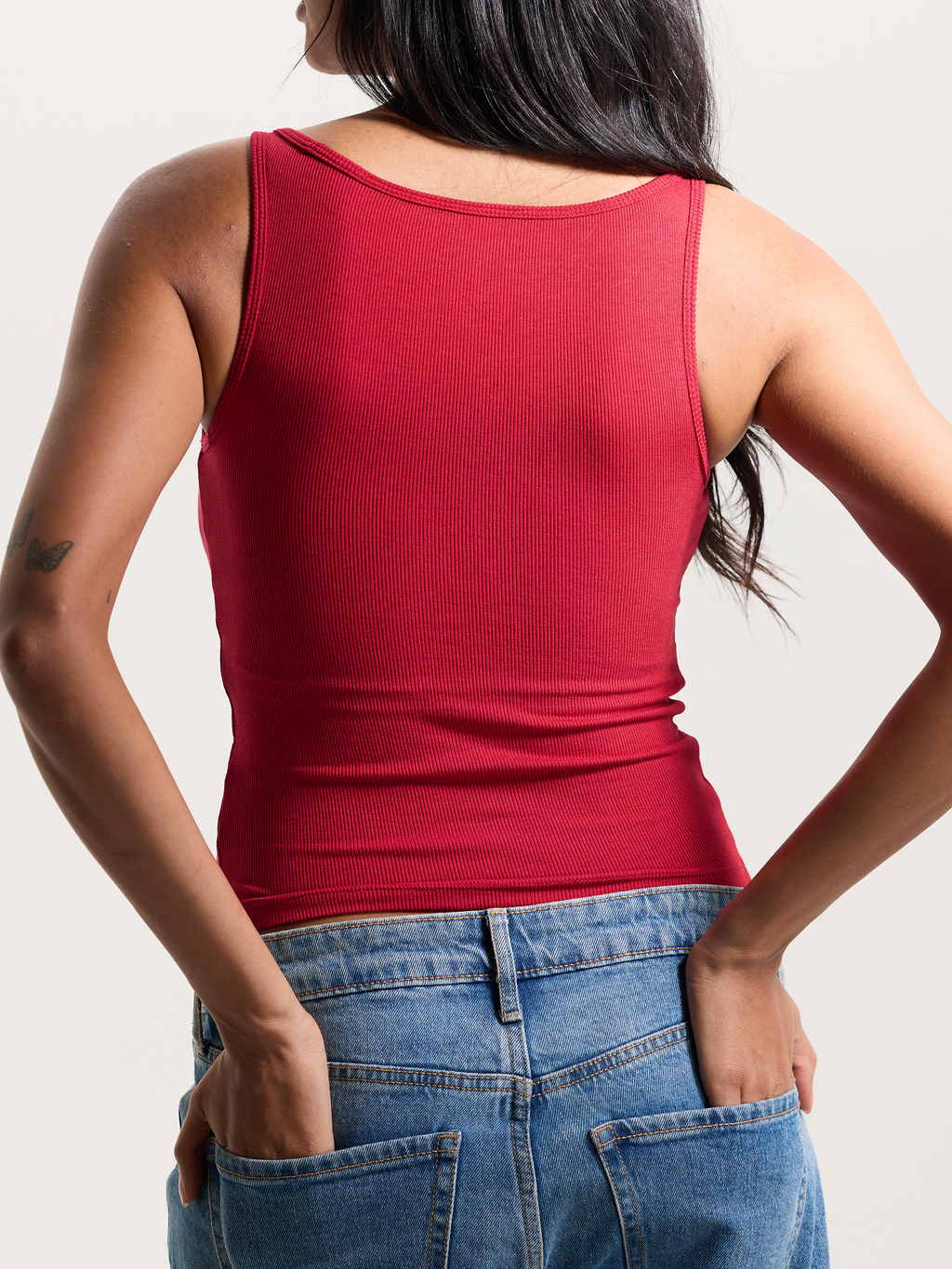 Ribbed Dainty Boat Neck Brami