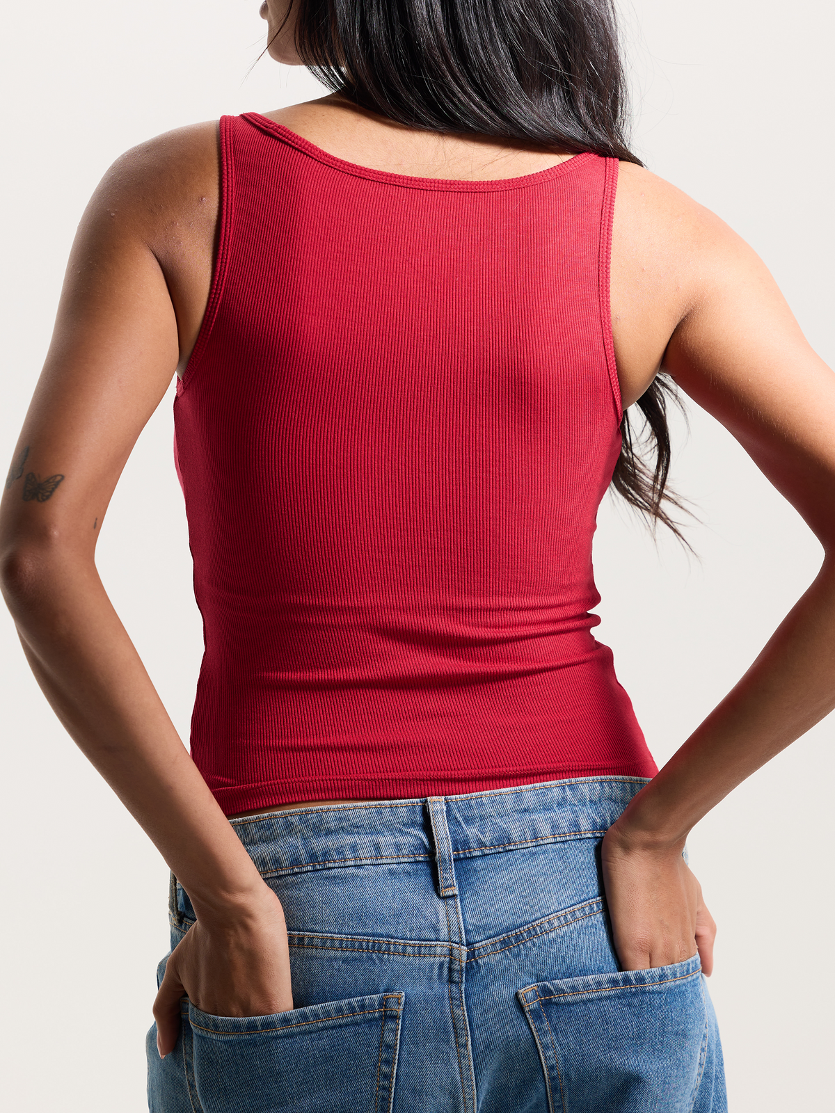 Ribbed Dainty Boat Neck Brami