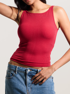 Ribbed Dainty Boat Neck Brami