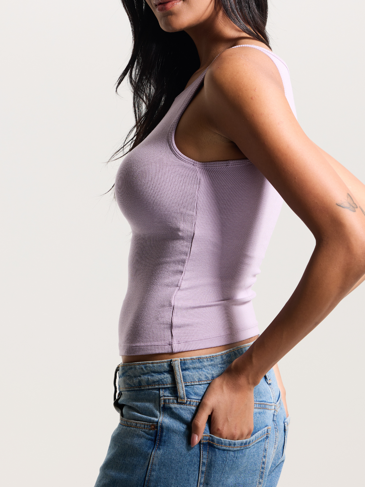 Ribbed Dainty Boat Neck Brami