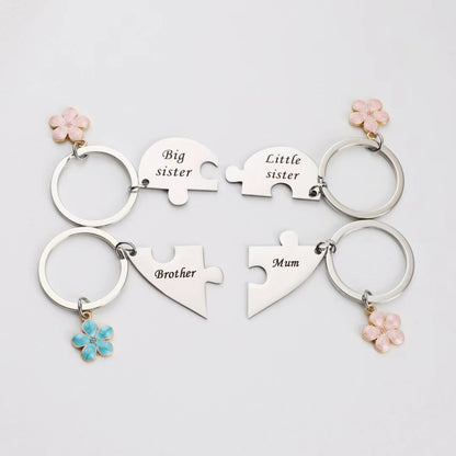 Mother Daughter Keychain for 4