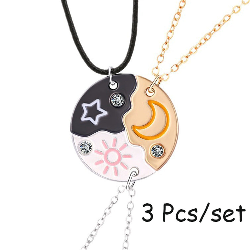 Celestial Trio — Star, Moon & Sun Keychain Set