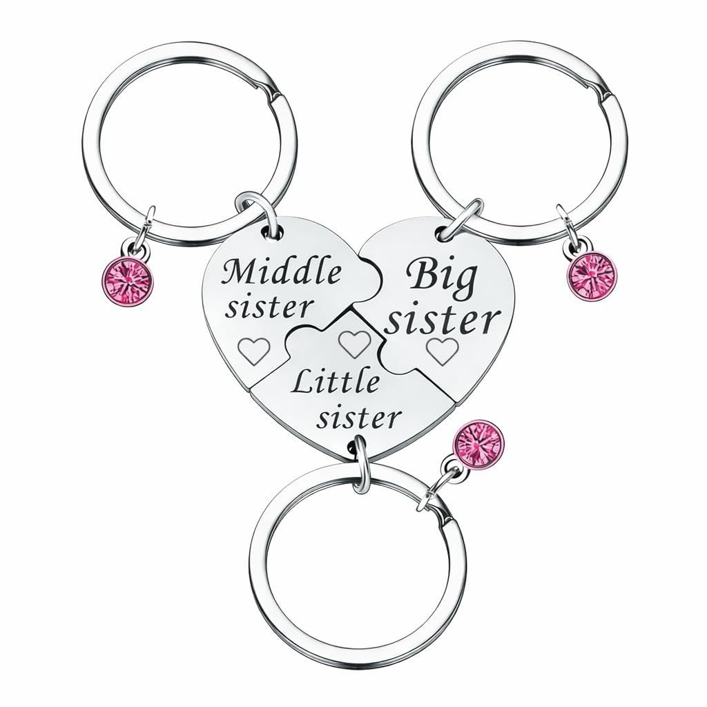 Mother Daughter Keychain for 4