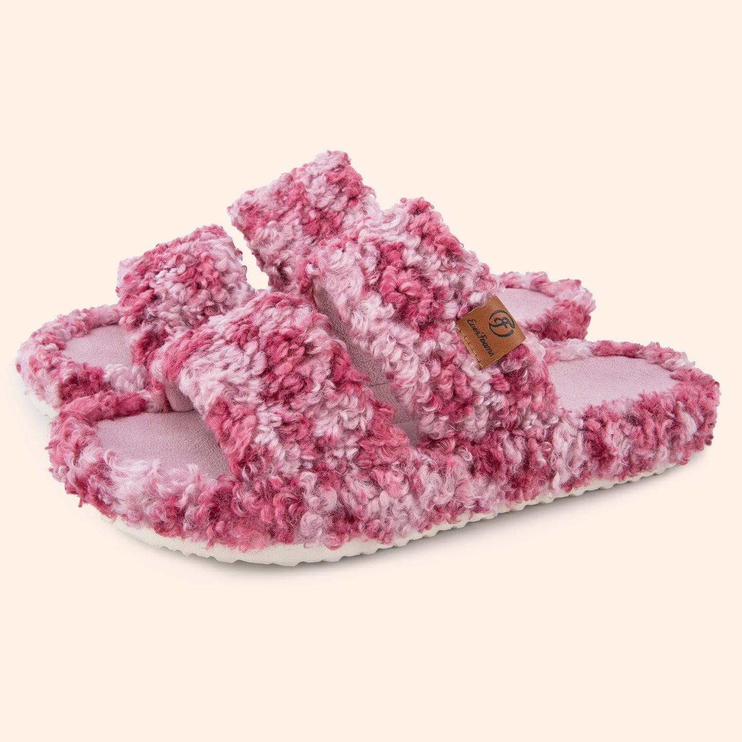 Fluffy Double-Strap Teddy Slippers