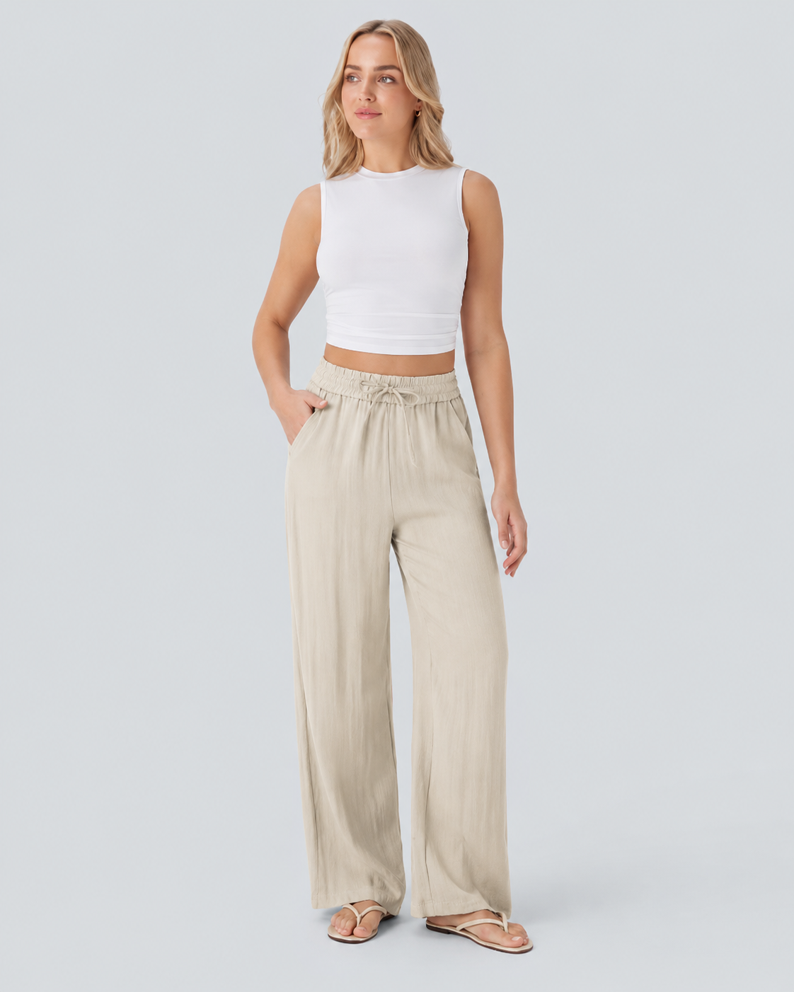 Dotty Breeze Wide-Leg Pants