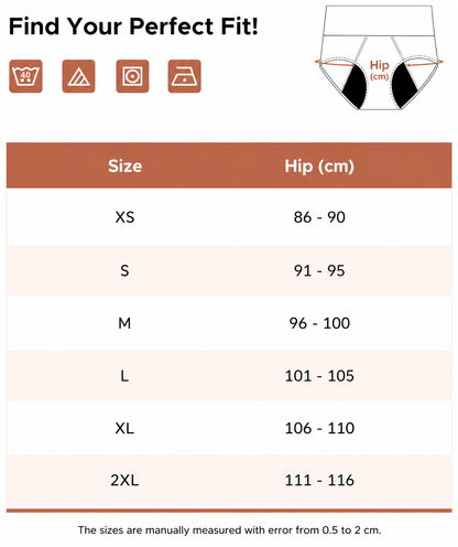 High Waist Bamboo Viscose Heavy Flow Period Underwear