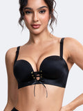 "Add Two Cups" Padded Wireless Plunge Push Up Bra
