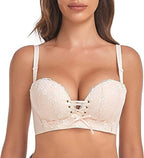 "Add Two Cups" Padded Wireless Plunge Push Up Bra